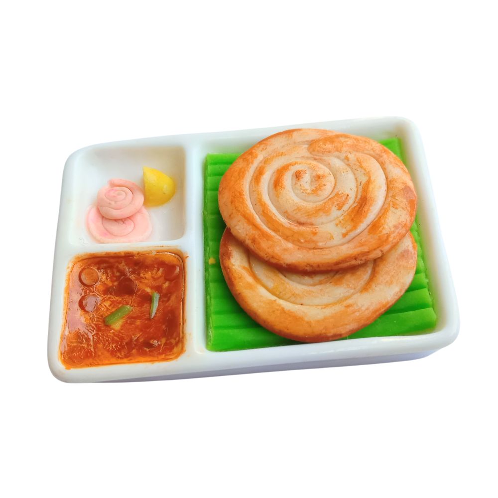 Parotta Fridge Magnet with Curry Best Souvenir Gift from India 100% Handmade Unique gifts/return gifts for any occasion