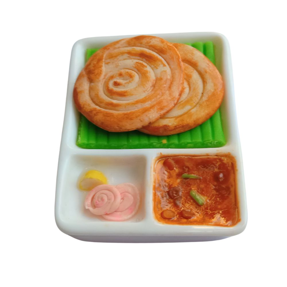 Parotta Fridge Magnet with Curry Best Souvenir Gift from India 100% Handmade Unique gifts/return gifts for any occasion
