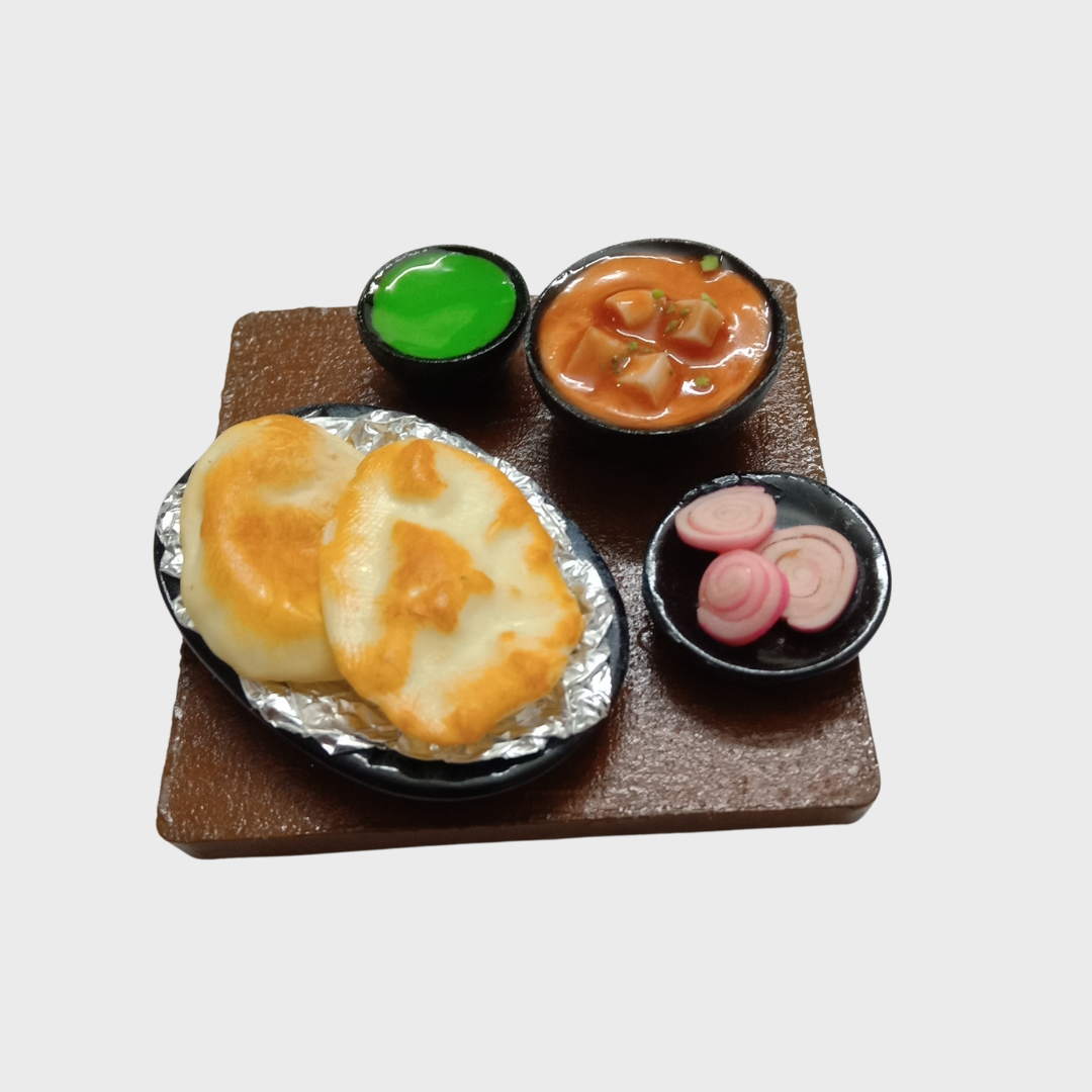 Roti Naan Food Miniature Magnet , Unique Souvenir Gift , Handmade in India