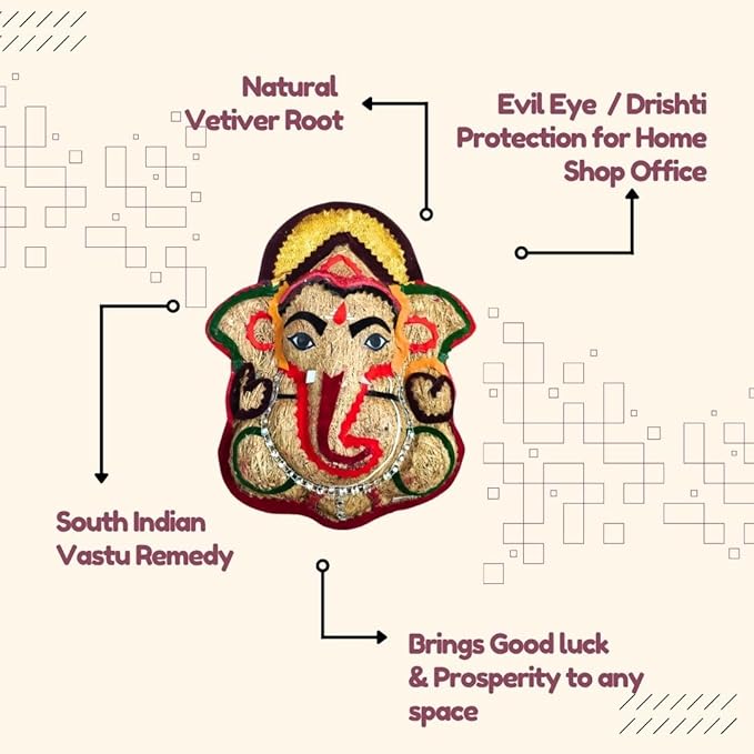 Natural Vetiver Kan Drishti Ganesha