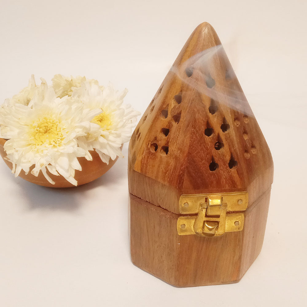 Octagon Handmade High-Quality Sheesham Wooden Dhoop