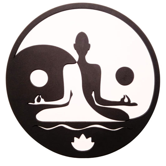 Buddha Wall Decor Black & White Yin-Yang Zen Meditation Circle Minimalist Wall Art for Home Office Hotels Yoga and for any interior decoration
