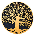 Tree of Life Wall Art Golden Tree wall hanging Circle 12 " (30 cm) for Home Office Hotels, Elegant decor for any interior