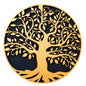 Tree of Life Wall Art Golden Tree wall hanging Circle 12 " (30 cm) for Home Office Hotels, Elegant decor for any interior