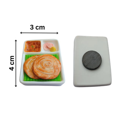 Parotta Fridge Magnet with Curry Best Souvenir Gift from India 100% Handmade Unique gifts/return gifts for any occasion