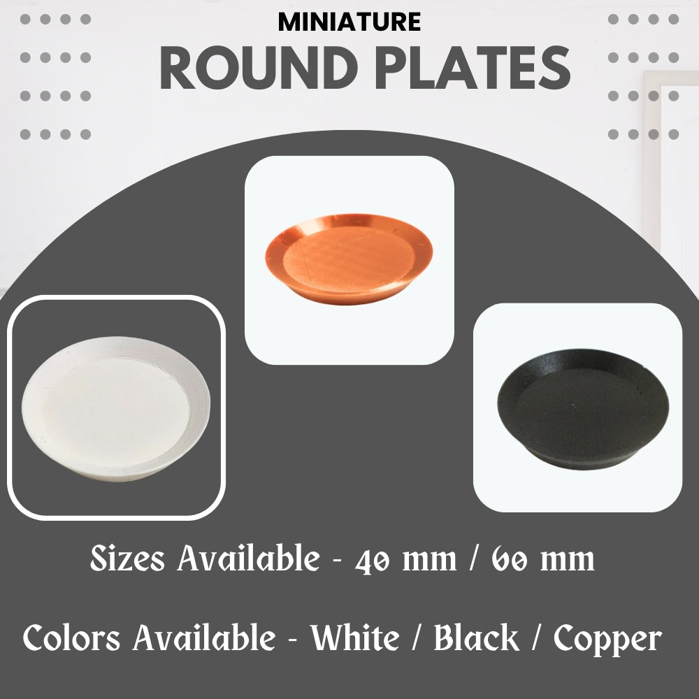 Miniature Food Plate - Round – Pack of 5