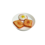 White Plate Food Miniature Fridge Magnet Bread Toast &Fried Egg Set 100% Handmade in India Best Souvenir gift , Gift for any occasion (Copy)