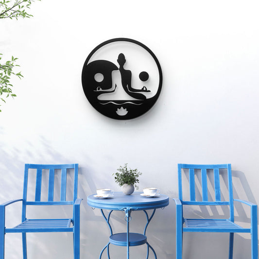 Buddha Wall Decor Black & White Yin-Yang Zen Meditation Circle Minimalist Wall Art for Home Office Hotels Yoga and for any interior decoration