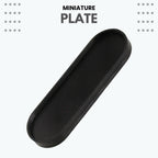 3D Printed Miniature Food Rectangle Plate for Dollhouse & Crafts – 60x20mm - Pack of 5