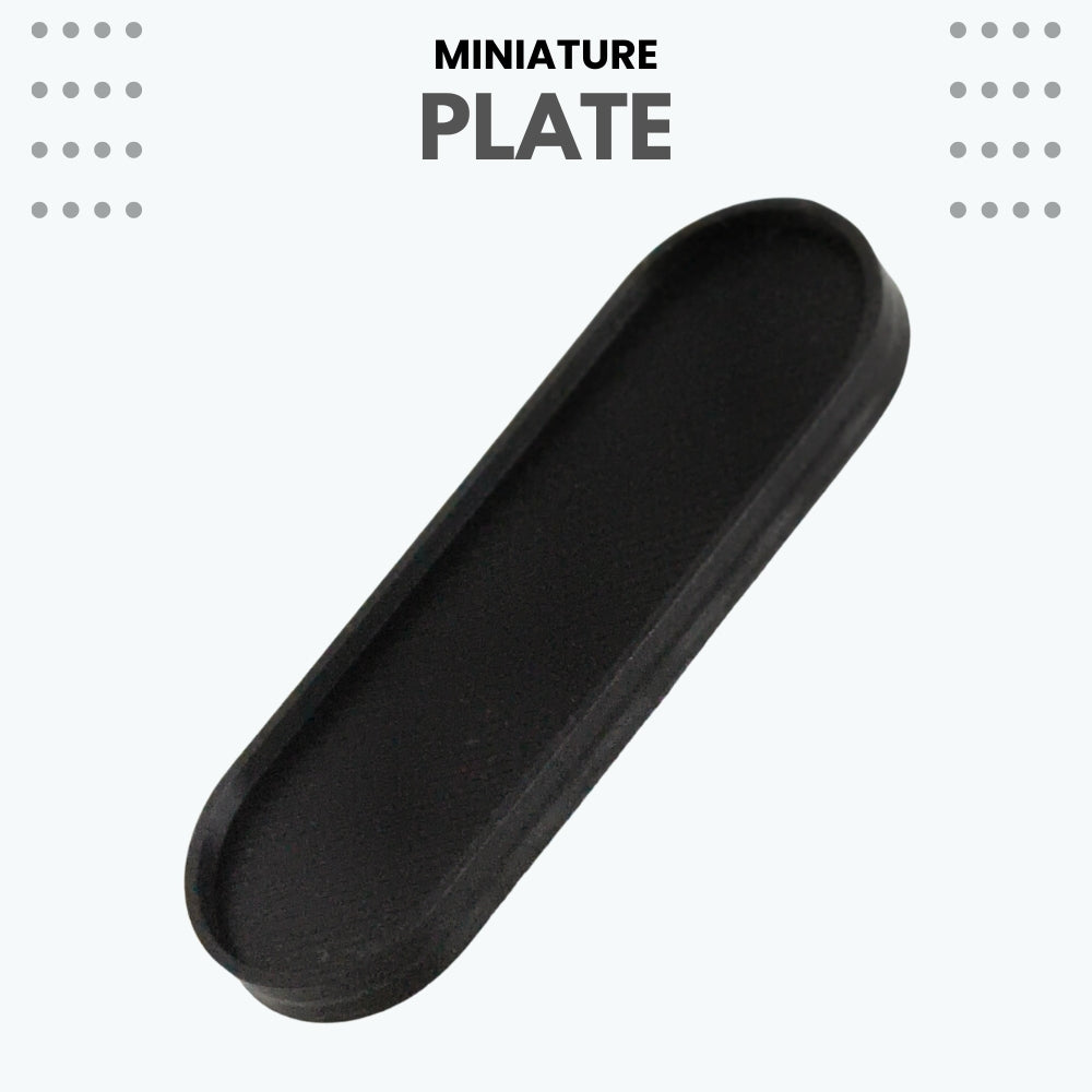 3D Printed Miniature Food Rectangle Plate for Dollhouse & Crafts – 60x20mm - Pack of 5