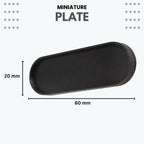 3D Printed Miniature Food Rectangle Plate for Dollhouse & Crafts – 60x20mm - Pack of 5