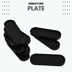 3D Printed Miniature Food Rectangle Plate for Dollhouse & Crafts – 60x20mm - Pack of 5