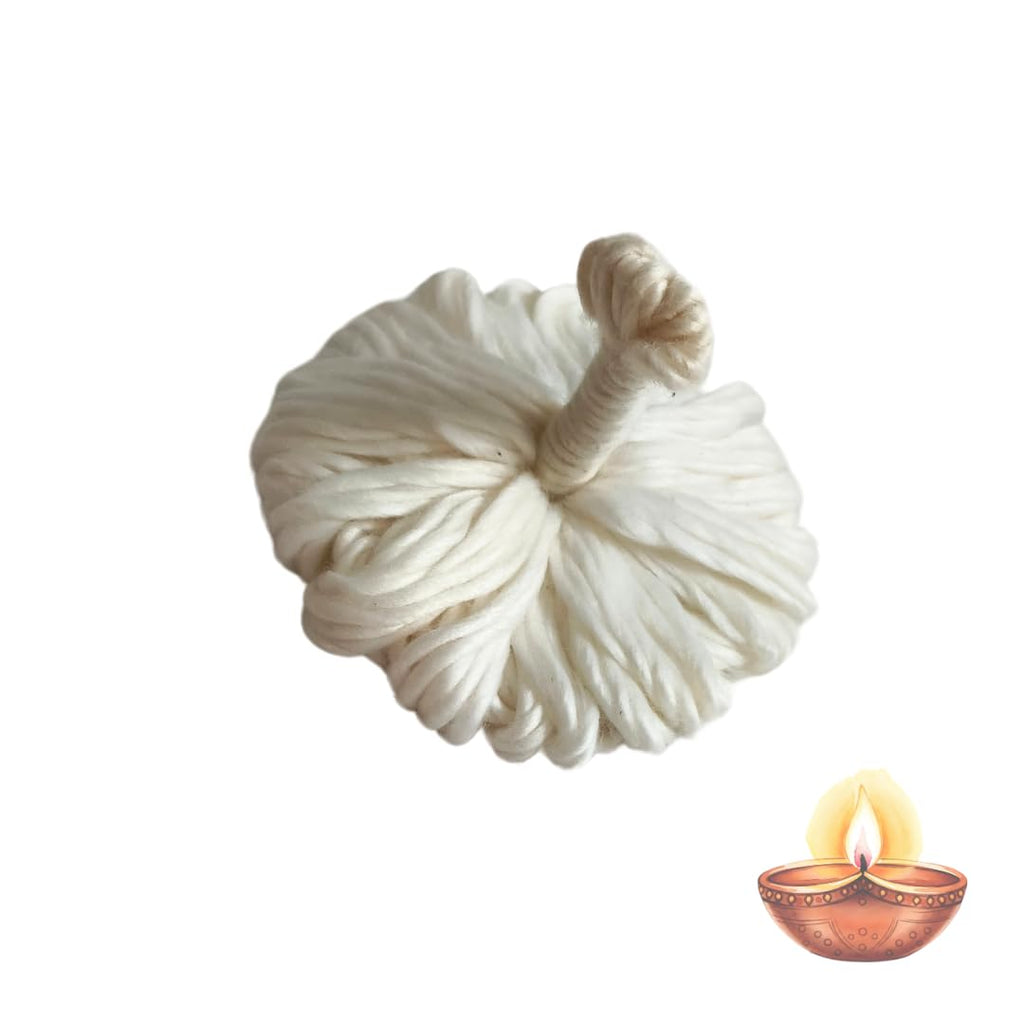 365 Karthika Masam Vattulu (1 Wick only) | Kartika Flower Brindavan Vathulu | Deepam Cotton Thiri Wicks Batti for Daily Pooja & Temple