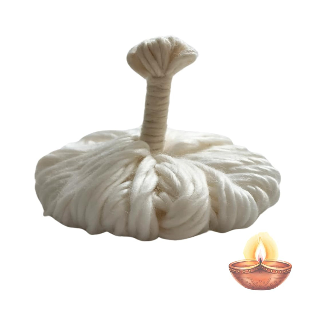 365 Karthika Masam Vattulu (5 Wicks only) | Kartika Flower Brindavan Vathulu | Deepam Cotton Thiri Wicks Batti for Daily Pooja & Temple