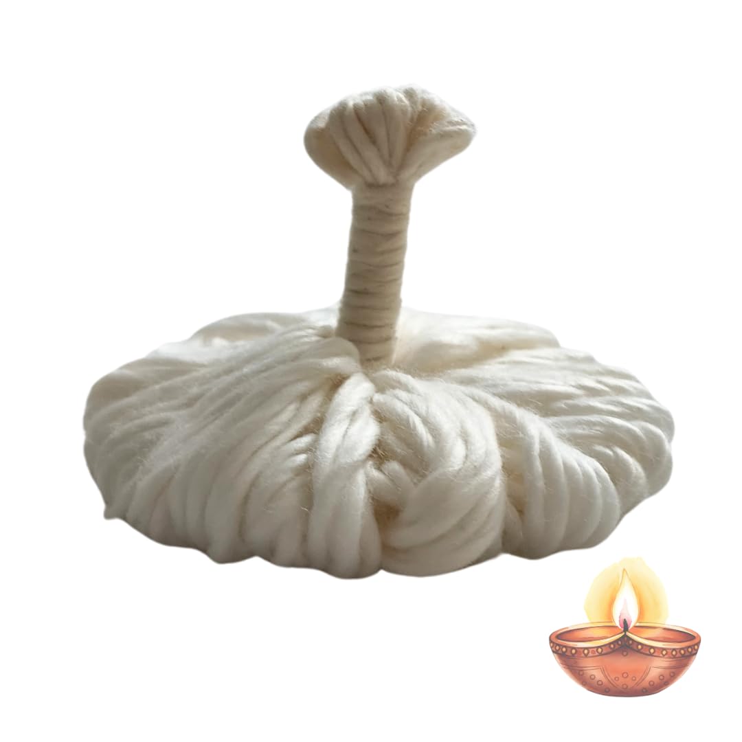 365 Karthika Masam Vattulu (5 Wicks only) | Kartika Flower Brindavan Vathulu | Deepam Cotton Thiri Wicks Batti for Daily Pooja & Temple