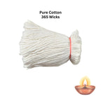 365 Cotton White Wicks for puja thiri (3 Bundles, Each Contains 365 Wicks) Karthigai Deepam Karthika masam vathulu vattulu Jyoti baati