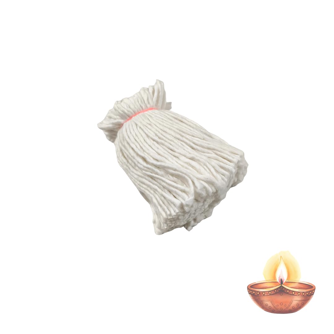 365 Cotton White Wicks for puja thiri (3 Bundles, Each Contains 365 Wicks) Karthigai Deepam Karthika masam vathulu vattulu Jyoti baati
