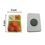 Fridge Magnet with Podi Idli – 100% Handcrafted in India | Miniature Food Refrigerator Magnet | Gift for Foodie | Return Gift Ideas