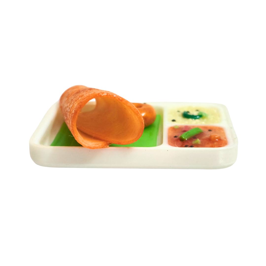 Dosa Fridge Magnet Miniature 3d food for kitchen decor, Best Souvenir Gift 100% Handcrafted in India
