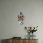 Butterfly printed wooden wall hanging for home décor