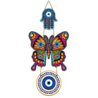 Butterfly printed wooden wall hanging for home décor