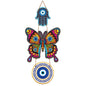 Butterfly printed wooden wall hanging for home décor