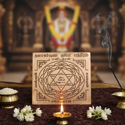 Dhana Akarshana Kubera Yantra Copper 3 Inch