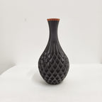 Modern Black Geometric Flower Vase | Elegant Decorative Vase for Home, Office & Living Room | Stylish Tabletop Centerpiece