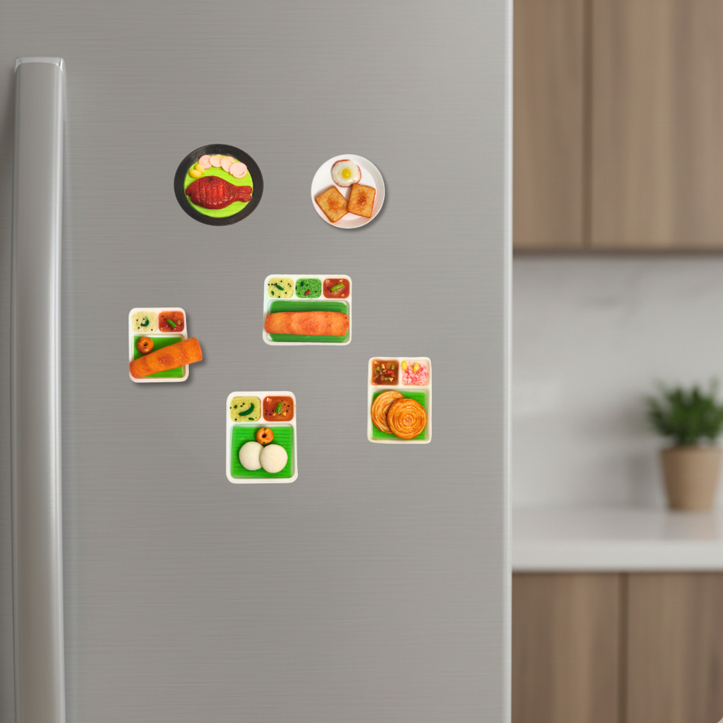 3D Fridge Magnet Fish Fry Kerala Food Miniature