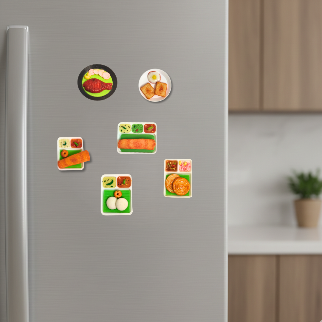 3D Fridge Magnet Fish Fry Kerala Food Miniature