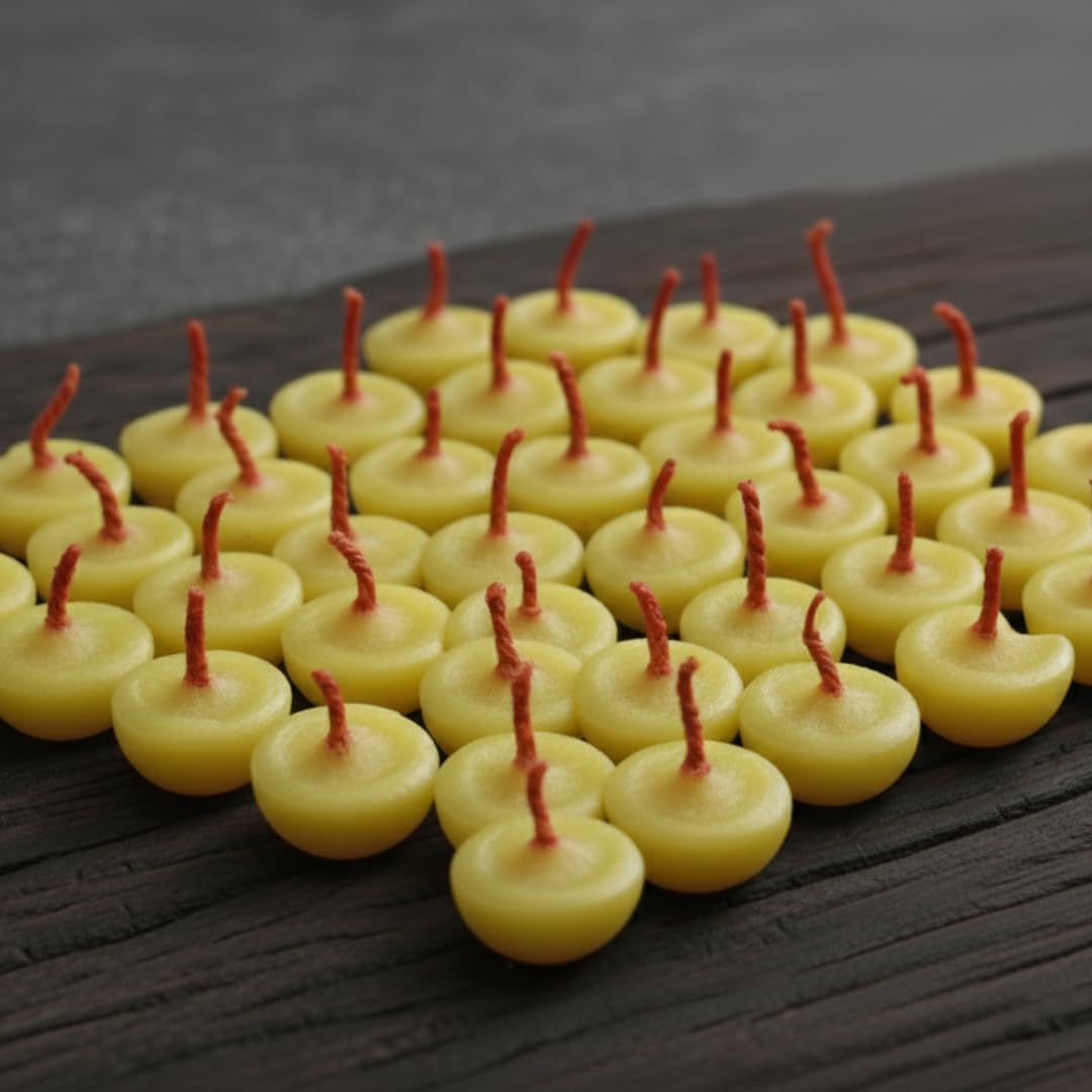 Ghee Wicks for Pooja (1 Pack - Contains 30 Wicks) | ghee Wicks puja Diya Nei deepam vilakku batti vathulu vattulu thiri