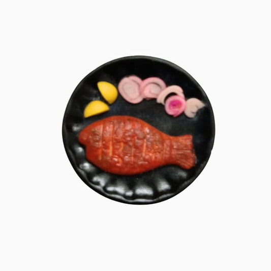 3D Fridge Magnet Fish Fry Kerala Food Miniature