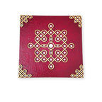Traditional kolam Decor with mirror work, Muggu wall art