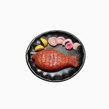 3D Fridge Magnet Fish Fry Kerala Food Miniature