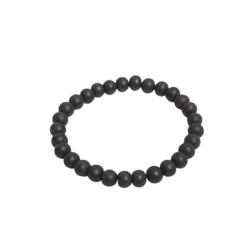 Karungali Bracelet Original for Men and Women | 8mm 27 Beads Ebony Bracelet |100% Natural Unpolished Natural Black Ebony Wood Mala (Karungali_bracelet_8mm)