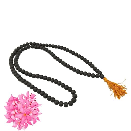 Karungali Malai Original 108 beads,(8mm), Karungali Mala | Natural Unpolished Black Ebony Wood Mala Chain