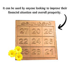 Kubera Number Yantra for Wallet (1 Inch, 1 Piece) Small Size Copper Kubera Yantra | Yantram for wealth money gowth success