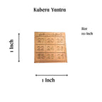 Kubera Number Yantra for Wallet (1 Inch, 1 Piece) Small Size Copper Kubera Yantra | Yantram for wealth money gowth success