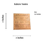Kubera Number Yantra 2 Inch for Wallet, Pocket, Handbag | Copper Kubera Yantra for Pooja | Yantram for Home, Office, Business Success & Pooja Room