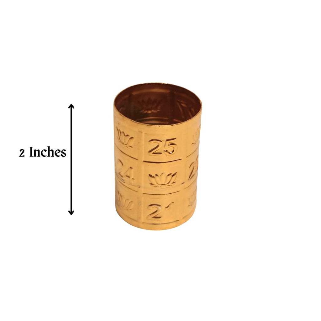 Kubera Padi Small Size (2 inch) | Kubera Pooja Items | Lakshmi Kuber kunjam with Number for Lakshmi puja | Kuber Pooja