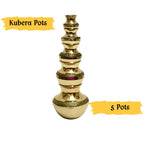 Brass Kubera Kudam Set of 5|Gubera Panai Set|Matki Set of 5|Kalash Set|Lakshmi Kuberar Lucky Pot