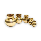 Brass Kubera Kudam Set of 5|Gubera Panai Set|Matki Set of 5|Kalash Set|Lakshmi Kuberar Lucky Pot