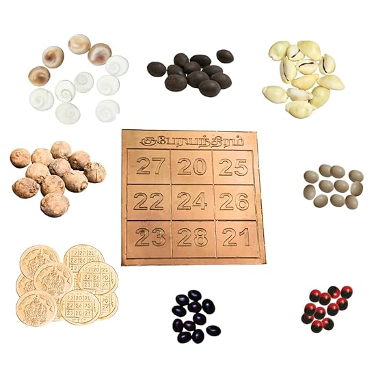 Kuber Puja Kit | Kuber Pooja Set | Lakshmi Kubera Pooja Set | Lakshmi Ganesh Puja Kit | Mahalakshmi Puja Kit, 9 Items 9 Nos Combo