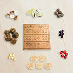 Kuber Pooja Set | Lakshmi Kubera Pooja Set | Lakshmi Ganesh Puja Kit | Kubera Yantra, Coins, Gunja/Chirmi Red White,Black,Gomti Cowrie Lotus Seeds Laghu Nariyal (9 Item 5 No Combo)