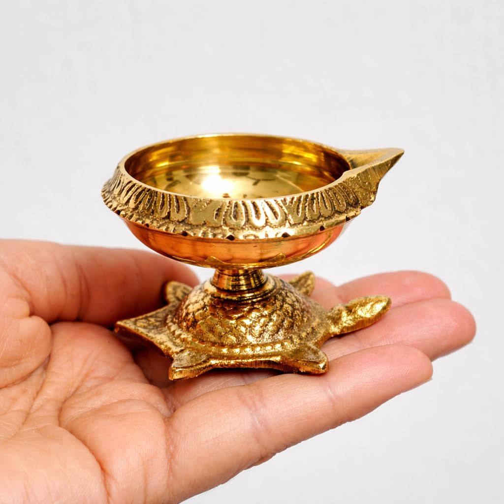 Tortoise Diya | Brass Kubera vilakku with Tortoise | Kachua Turtle Deepam | Pooja Diya Items
