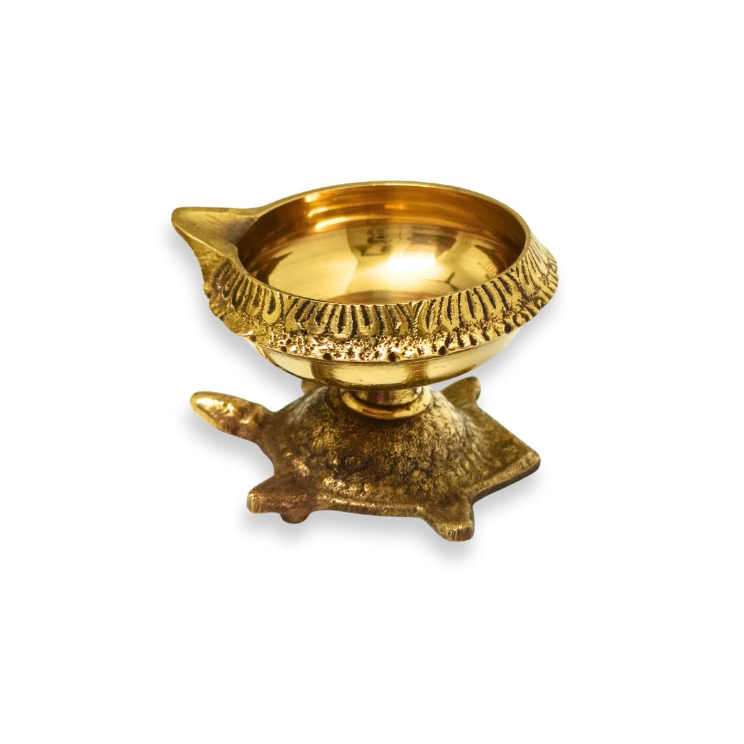 Tortoise Diya | Brass Kubera vilakku with Tortoise | Kachua Turtle Deepam | Pooja Diya Items