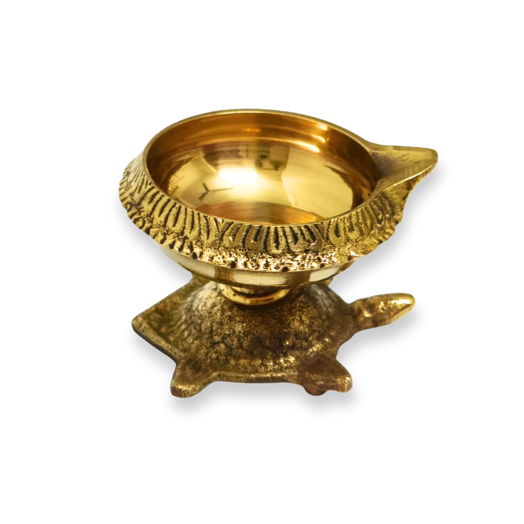 Tortoise Diya | Brass Kubera vilakku with Tortoise | Kachua Turtle Deepam | Pooja Diya Items
