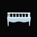 Miniature Dollhouse Balcony – Furniture Accessory | Available in Black & White | Balcony Railing for Dollhouse Decoration