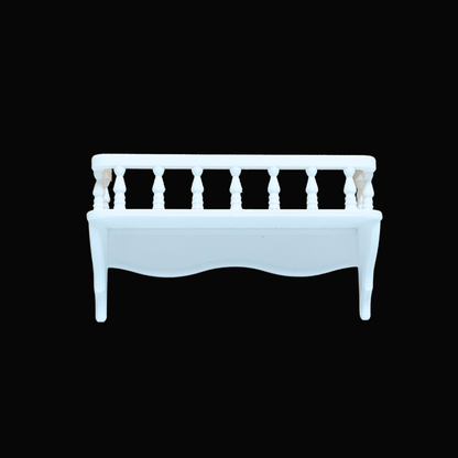 Miniature Dollhouse Balcony – Furniture Accessory | Available in Black & White | Balcony Railing for Dollhouse Decoration