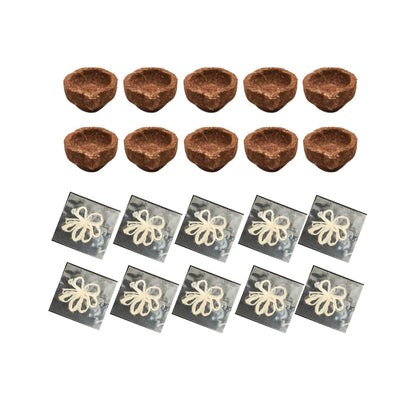10 Panchagavya Vilakku with 10 Lotus Wicks